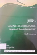 Jurnal Sains dan Teknologi Farmasi Indonesia= Indonesian Journal of Pharmaceutical Science and Technology Volume IV No. 1 Januari 2015